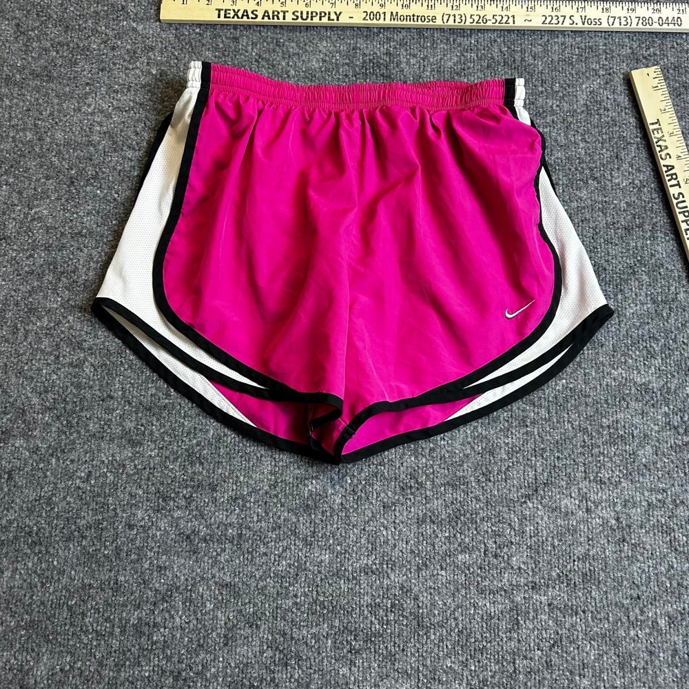 Nike Athletic Shorts Womens Size M Pink Dri-Fit Running Mesh Breathable Workout